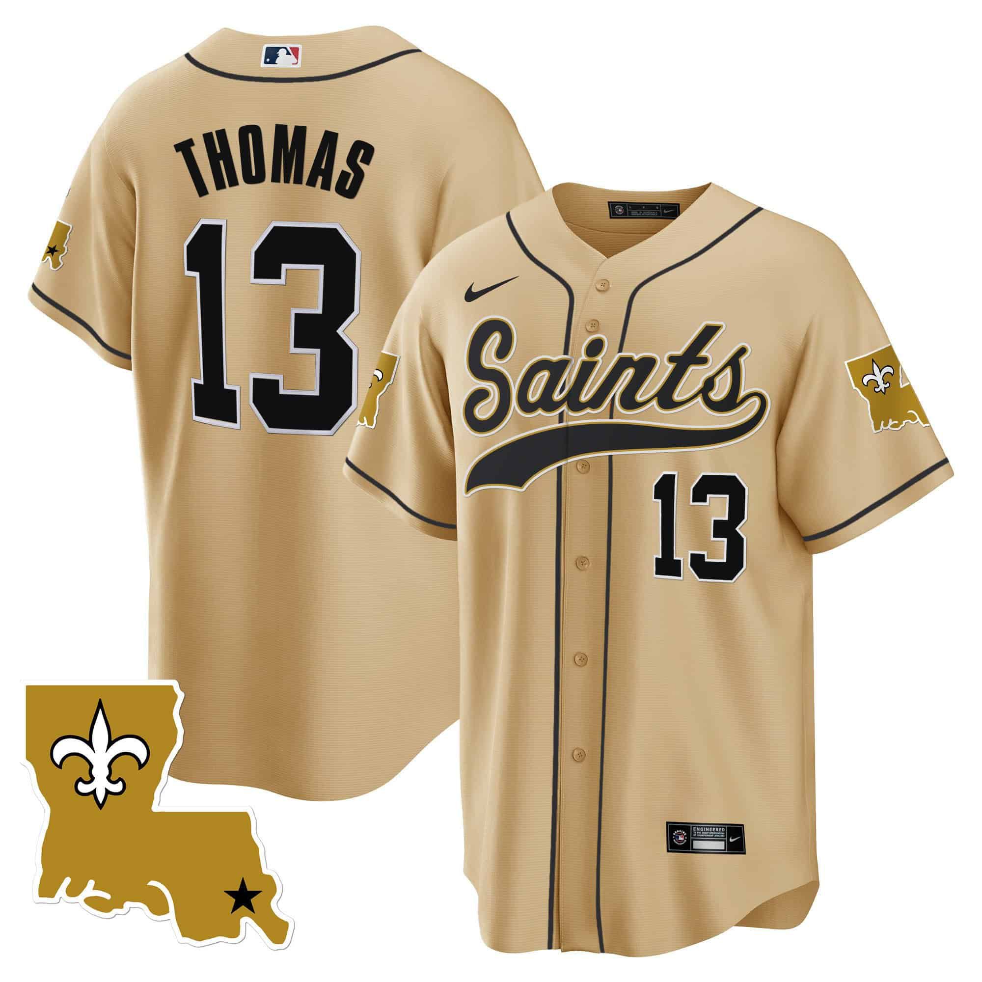 Men New Orleans Saints #13 Thomas Yellow 2024 Nike 1987 Legacy Cool Base NFL Jersey->indianapolis colts->NFL Jersey